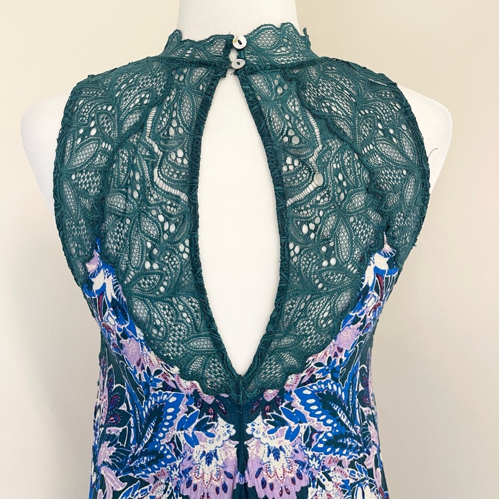 Intimately Free People Marsha Green Floral Lace Slip Dress – Feminine & Flowy! - Picture 10 of 12